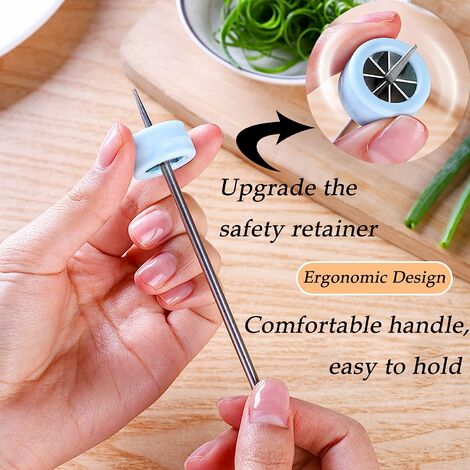 Scallion Cutter Shred Knife, Stainless Steel Chopped Green Onion Knife,  Shred Silk The Knife, Vegetable Tool Shredded Peeler Graters Onion Cutter  Slicer 1pc 