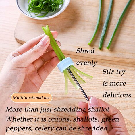 Plum Blossom Scallion Cutter, Stainless Steel Multi-Function Onion