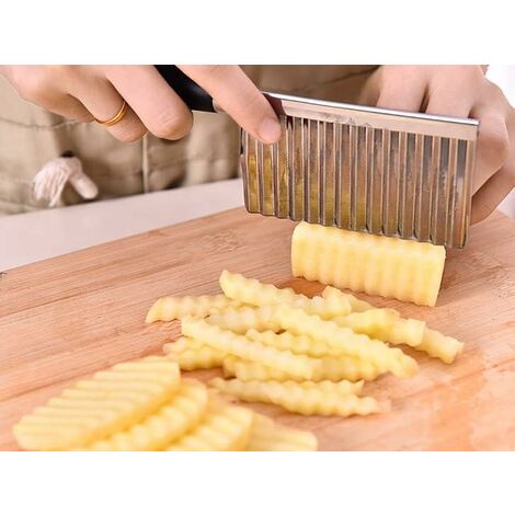 Stainless Steel Potato Chipper Fast Cutting Potato Chip Cutter with 36/46  Holes Blades Multifunction Vegetable Fruit Chipper