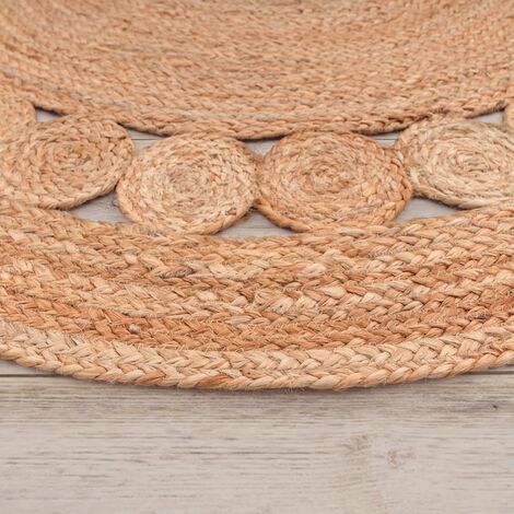 Round rug living room modern jute ...