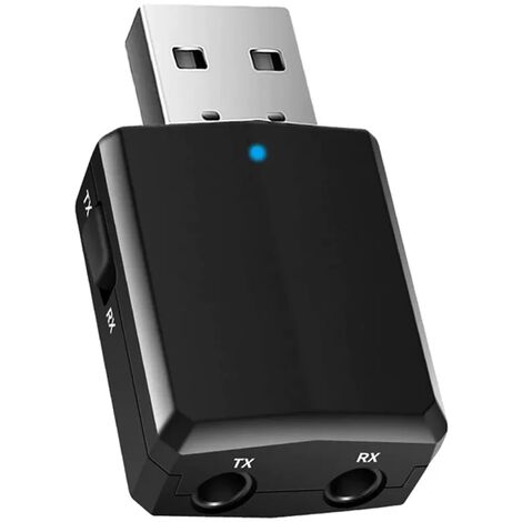 Bluetooth Transmitter Audio Receiver BT 5.0 Wireless Adapter 3.5mm AUX  Cable 2 in 1 Wireless