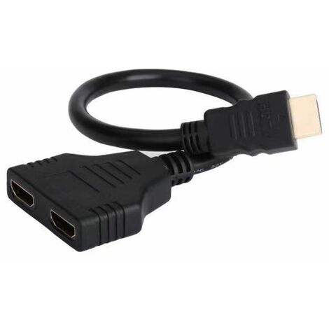  HDMI Cable Splitter 1 in 2 Out HDMI Adapter Cable HDMI Male to Dual  HDMI Female 1 to 2 Way, Support Two TVs at The Same Time, Signal One In Two  Out : Electronics