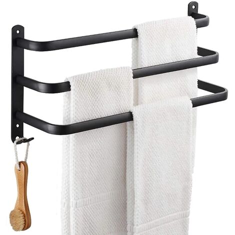 Hand Polishing Finished 3 Tiers Towel Rack Wall Mounted Multilayer - 60cm