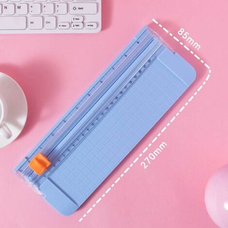 Paper Cutter Trimmer,Mini Paper Cutter A5 Portable Paper Trimmer  Scrapbooking Tool with Finger Protection and Slide Ruler/Blue : :  Office Products