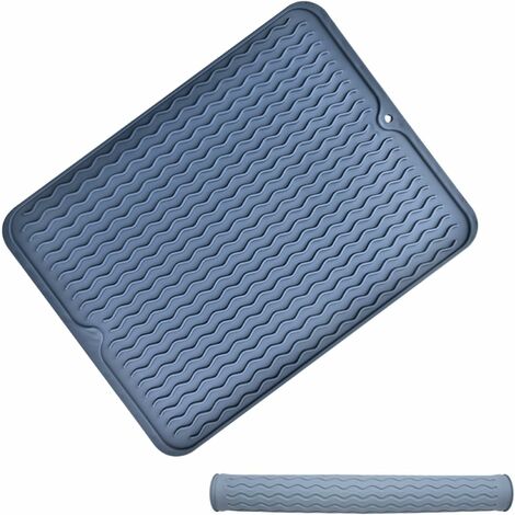 Kitchen Drying Mat, Dish Drainer Mat, Eco-friendly Silicone Drying Mat,  Heat Resistant, Non-slip And Dishwasher Safe 40x30cm