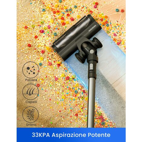 Proscenic P12 Aspirapolvere Senza Fili, 33kPA Scopa Elettrica