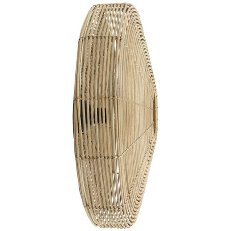 2 pezzi Applique da Parete Rattan E27, Lampada da Muro Boho con Interruttore e Spina Filo, Lampade da Murale Rustico Corda Canapa Luce da Parete per Camera da Letto Corridoio(Lampadina non Inclusa