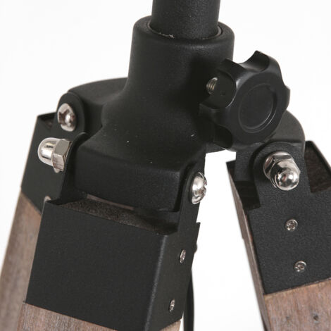 Mexlite lampade da terra Triek - nero - legno - 4103ZW