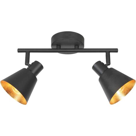 Philips Kosipo Faretto A 2 Luci – Nero In Metallo, Illuminazione Direzionabile Per Salotto E Camera Da Letto, Design Moderno