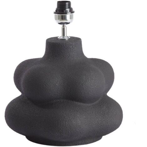 Lampada Da Tavolo In Ceramica Stile Fattoria – Nera O Bianca, Base In Ceramica, Paralume In Lino, Attacco E27, 40 Cm Altezza