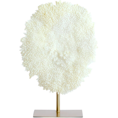 Ornamento Light & Living CORAL su piedistallo in crema e bronzo (1/5)