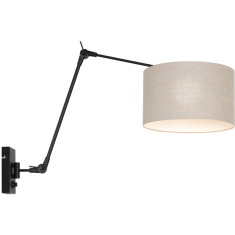 Steinhauer - lampada da parete - Prestige Chic - nero - lino