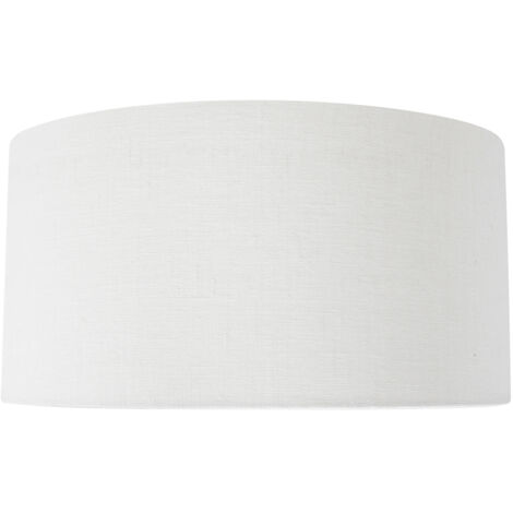 Paralume a clip in lino bianco 12 cm rotondo