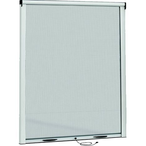 Mosquiteras enrollables para ventanas 100x160 cm con caja blanca de 32 mm