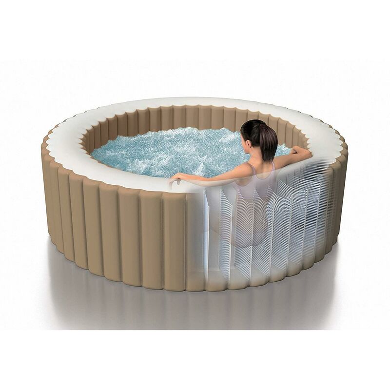 INTEX Whirlpool Pure SPA 196x71 Bubble Massage für 4 Personen Kalkschutz 