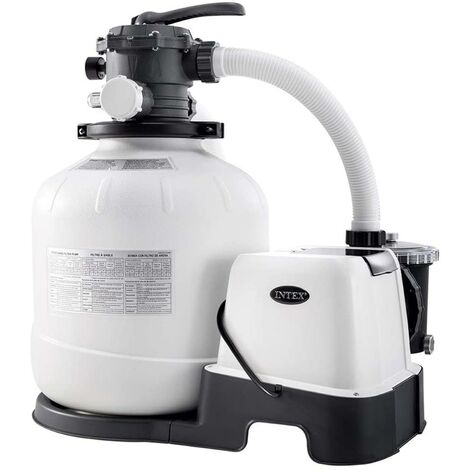 Intex 26680 Sandfilterpumpe mit Chlorinator Salzwassersystem Filterpumpe 10.000 l/h