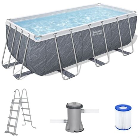 Bestway 56722 Frame Pool Power Steel Swimmingpool 412x201x122cm ...
