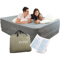 Intex Luftbett Comfort mit Pumpe Gästebett Luftmatratze 203x152x56cm Queen 64418
