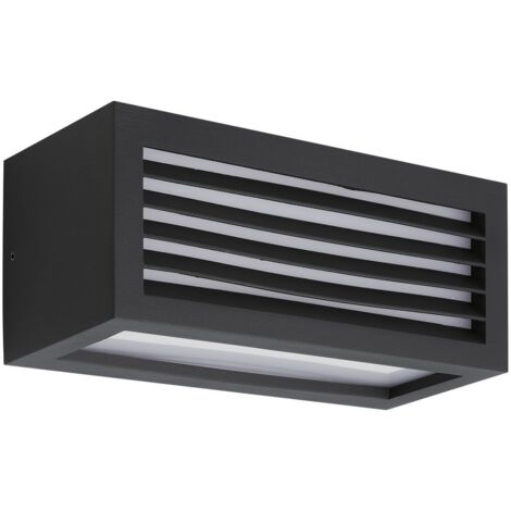 Wandleuchte NEWPORT Rahmen außen E27 Schwarz IP54