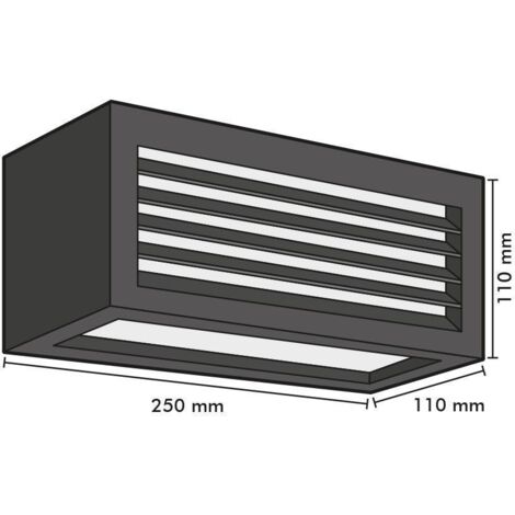 Wandleuchte NEWPORT Rahmen außen E27 Schwarz IP54