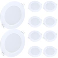 10er Set Einbaustrahler LED Panel Extraflach 5W Eq 40W Farbtemperatur: 4000K neutralweiß