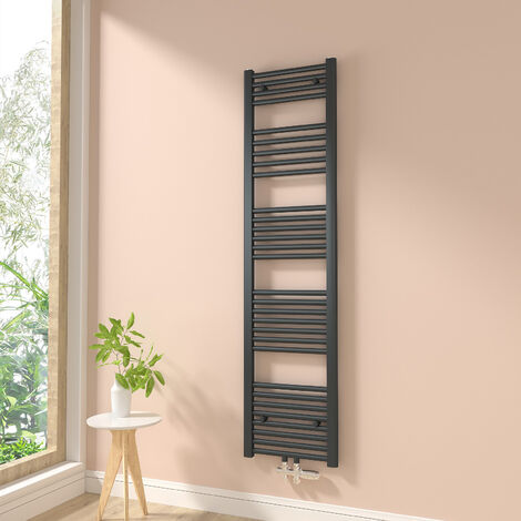 Heilmetz Toallero Secatoallas Radiador No es eléctrico Baño Radiador Para sistemas de calentamiento de agua Antracita 160x40cm 547W