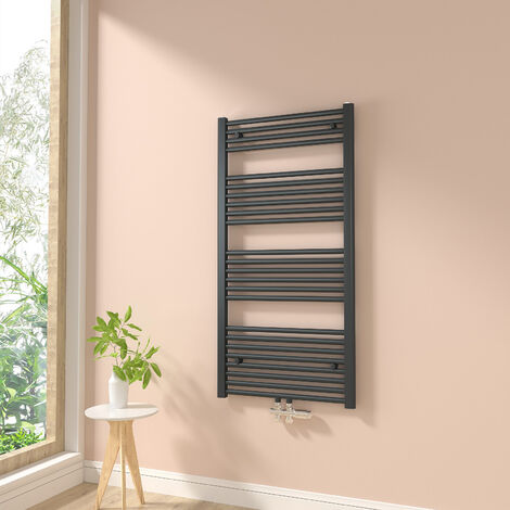 Heilmetz Toallero Secatoallas Radiador Para sistemas de calentamiento de agua No es eléctrico Baño Radiador Antracita 120x60cm 598W