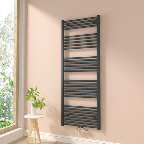 Heilmetz Toallero Secatoallas Radiador No es eléctrico Baño Radiador Para sistemas de calentamiento de agua Antracita 160x60cm 761W