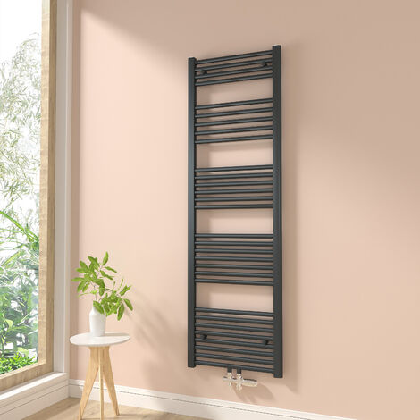 Heilmetz Toallero Secatoallas Radiador No es eléctrico Baño Radiador Para sistemas de calentamiento de agua Antracita 160x50cm 654W