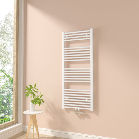 Heilmetz Toallero Secatoallas Radiador Para sistemas de calentamiento de agua No es eléctrico Baño Radiador Blanco 120x50cm 513W