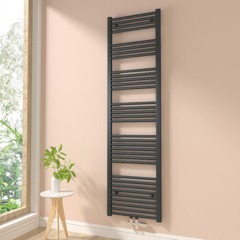 Heilmetz Toallero Secatoallas Radiador No es eléctrico Baño Radiador Para sistemas de calentamiento de agua Antracita 180x50cm 654W