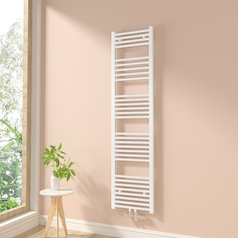 Heilmetz Toallero Secatoallas Radiador No es eléctrico Baño Radiador Para sistemas de calentamiento de agua Blanco 160x40cm 547W