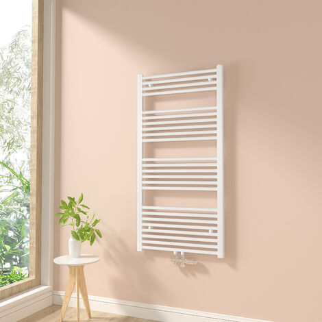 Heilmetz Toallero Secatoallas Radiador Para sistemas de calentamiento de agua No es eléctrico Baño Radiador Blanco 120x60cm 598W