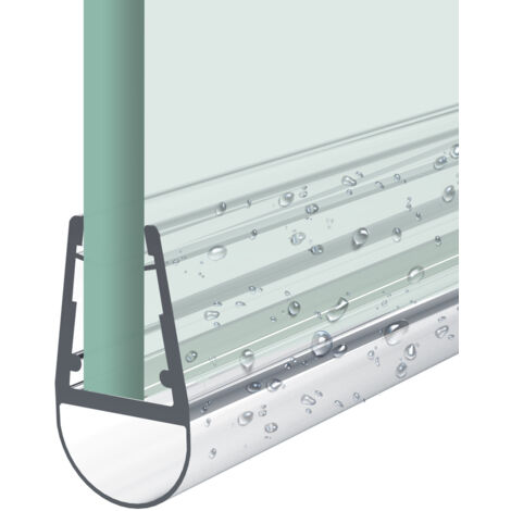 Heilmetz Junta de Ducha(L:100cm) Goma Junta de Estanqueidad para Cristal de 7-8 mm de Mampara de Ducha-Type.1