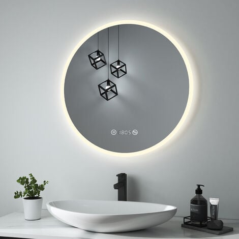 Espejo Baño 60x80 Vertical Luz Led Bluetooth Desempañador