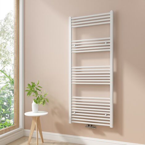 Heilmetz Toallero Secatoallas Radiador No es eléctrico Baño Radiador Para sistemas de calentamiento de agua Blanco 140x60cm 661W