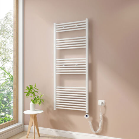 Heilmetz Radiadores Toalleros Eléctricos 661W Radiador Secatoallas Modos Temporizador y Termostato Blanco 140x60cm