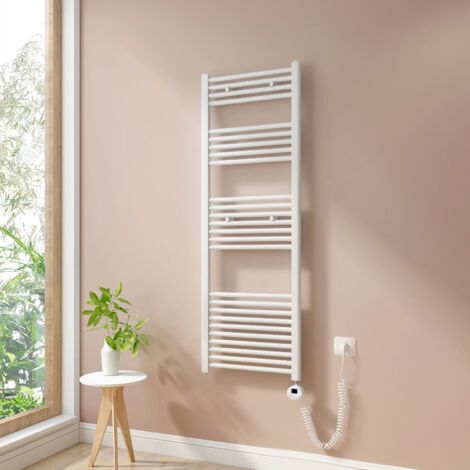 Heilmetz Radiadores Toalleros Eléctricos 568W Radiador Secatoallas Modos Temporizador y Termostato Blanco 140x50cm