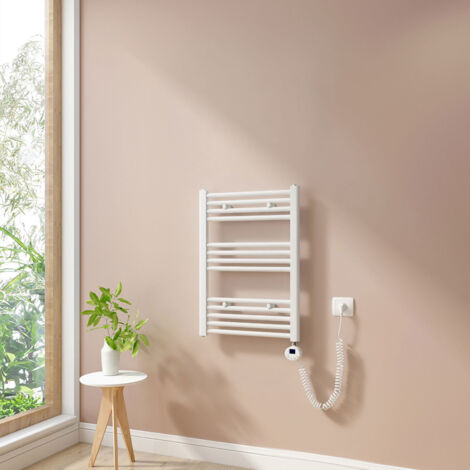 Heilmetz Radiadores Toalleros Eléctricos 284W Radiador Secatoallas Modos Temporizador y Termostato Blanco 70x50cm