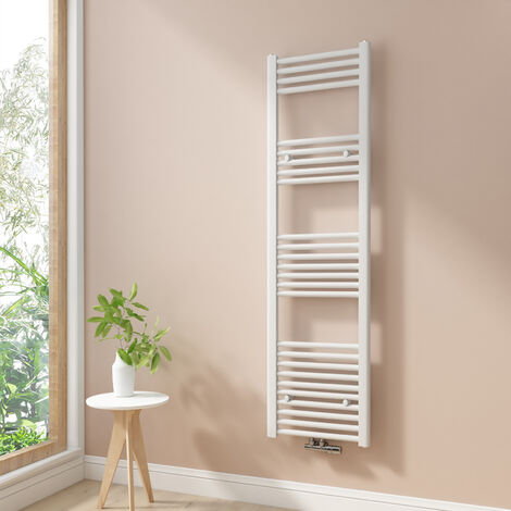 Heilmetz Toallero Secatoallas Radiador No es eléctrico Baño Radiador Para sistemas de calentamiento de agua Blanco 140x40cm 476W