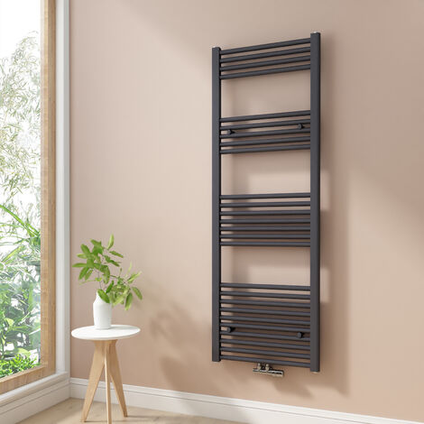 Heilmetz Toallero Secatoallas Radiador No es eléctrico Baño Radiador Para sistemas de calentamiento de agua Antracita 140x50cm 568W