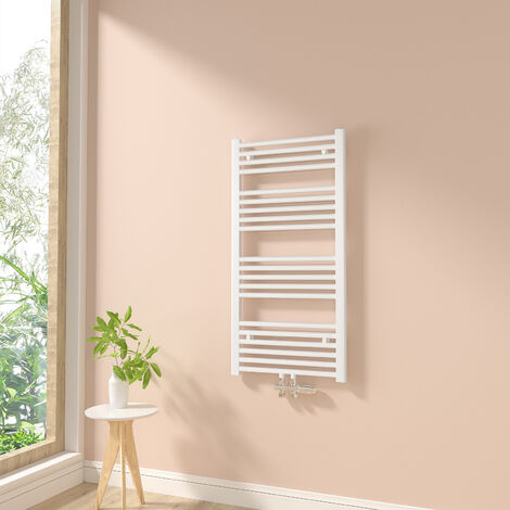 Heilmetz Toallero Secatoallas Radiador Para sistemas de calentamiento de agua No es eléctrico Baño Radiador Blanco 100x50cm 427W