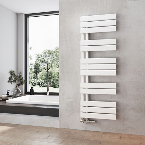 Heilmetz Radiador de Baño Blanco Secatoallas Calentador 400 x 1176 mm Radiador de Baño Calentador de Toallas