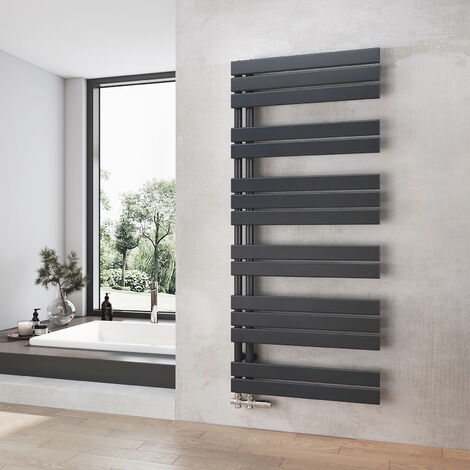 Heilmetz Radiador de baño Antracita Calentador Secatoallas 600 x 1385 mm Radiador de Baño Calentador de Toallas