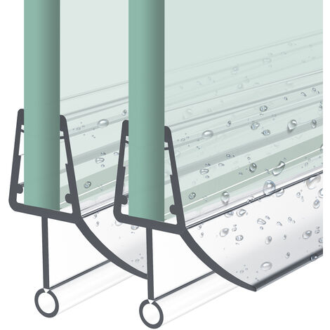 Heilmetz Junta de ducha, 2 x 100cm junta de ducha de recambio para puertas de ducha de 4-6mm de grosor, deflector de agua para puertas de ducha o mamparas de ducha (1/5)