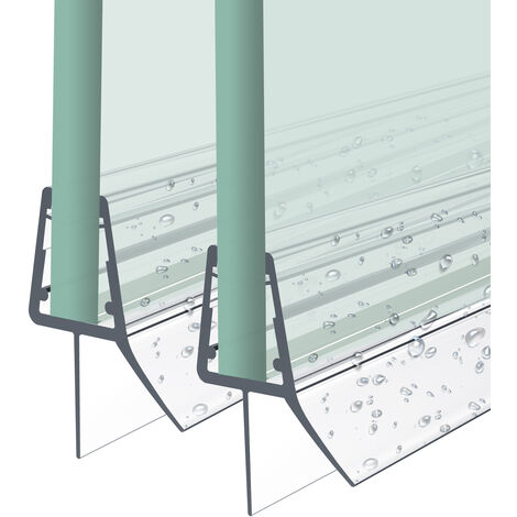 Heilmetz Junta de ducha, junta de repuesto para puerta de ducha, deflector de agua junta de puerta de ducha o mampara de ducha junta, 2 x 60 cm para espesor de cristal de 7-8 mm (1/5)