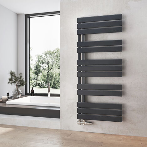 Heilmetz Radiador de baño Antracita Calentador Secatoallas 500 x 1176 mm Radiador de Baño Calentador de Toallas
