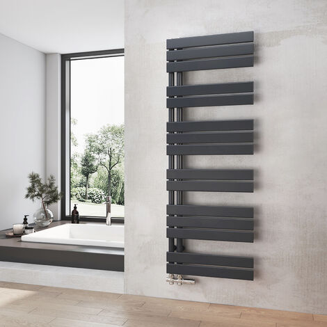 Heilmetz Radiador de baño Antracita Calentador Secatoallas 500 x 1385 mm Radiador de Baño Calentador de Toallas