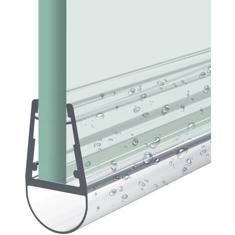 Heilmetz Junta de ducha, junta de repuesto para puerta de ducha, deflector de agua junta de puerta de ducha o mampara de ducha junta, 60 cm para espesor de cristal de 7-8 mm (1/5)