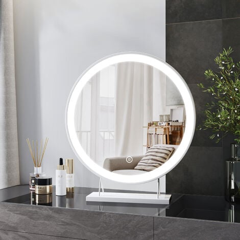 WENKO Espejo de pared ajustable con aumento y luz LED Brolo ideal